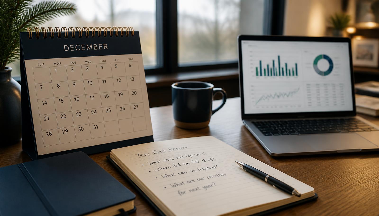 Illustration for 2026 Year-End Tax Planning: Six Questions to Review With Your Tax Adviser — The Aligned Ledger insights article on Business Growth